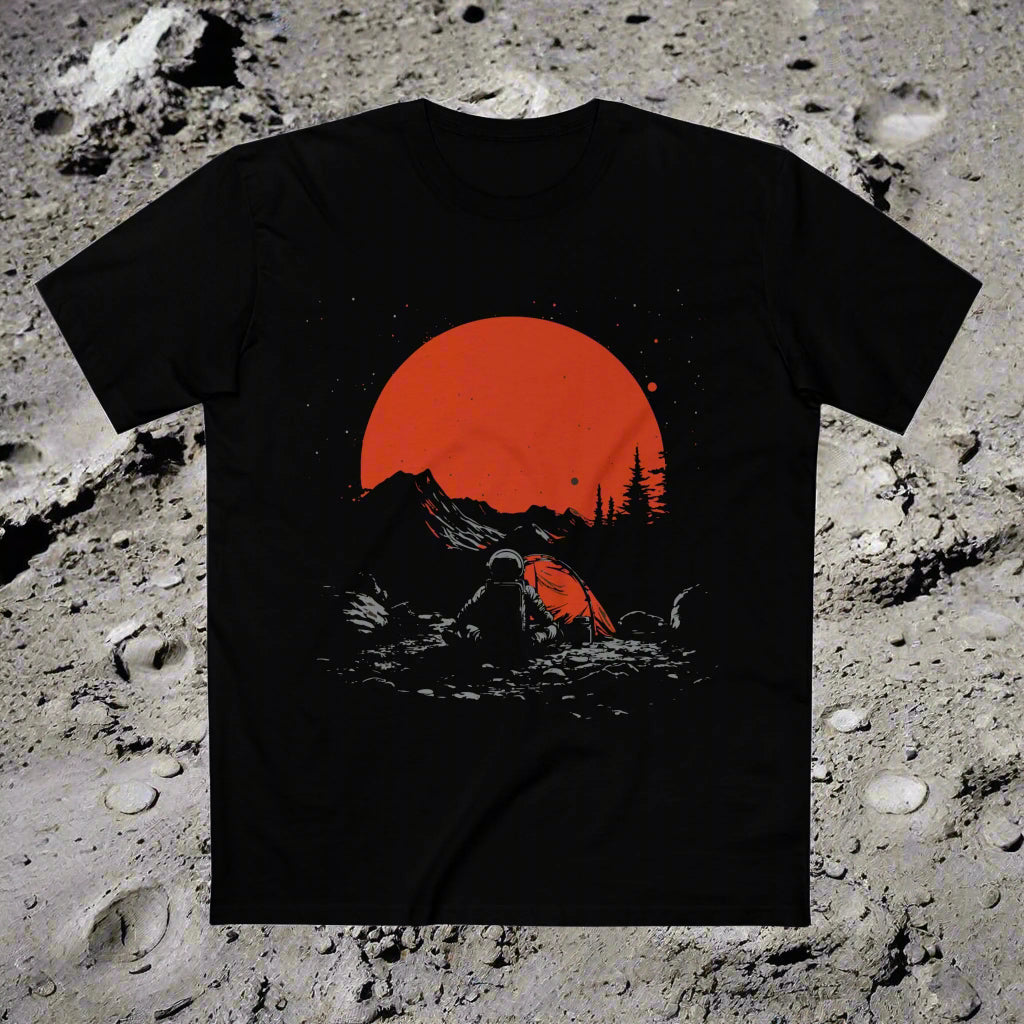 Camping on another planet - Adult Staple Tee AS Colour - GhostGum Tees