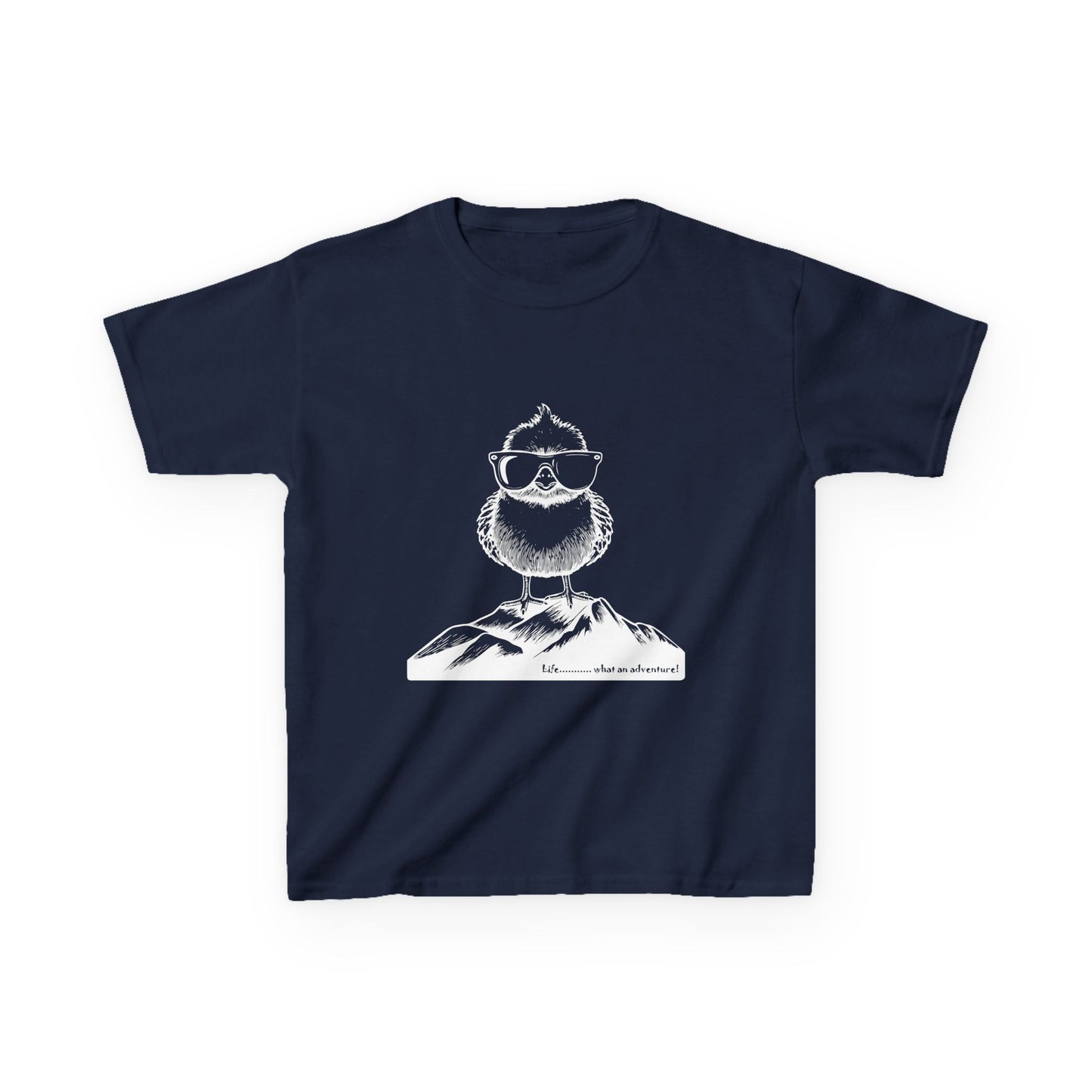 Chicken on a mountain_ Kids Heavy Cotton™ Tee