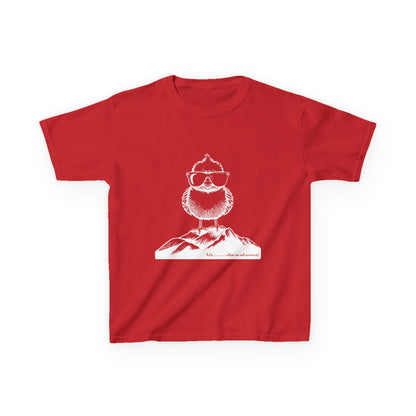 Chicken on a mountain_ Kids Heavy Cotton™ Tee - GhostGum Tees