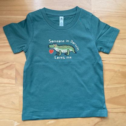 Someone in Darwin loves me - Wee Tee Shirt Baby Toddler Tshirt