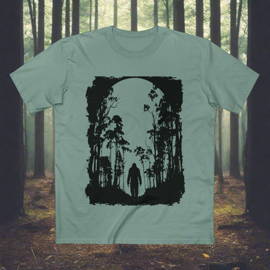 Sasquatch at moonrise -Adult Staple Tee AS Colour