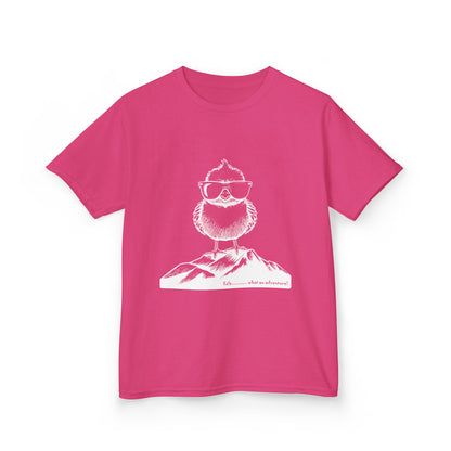 Chicken on a mountain_ Kids Heavy Cotton™ Tee - GhostGum Tees