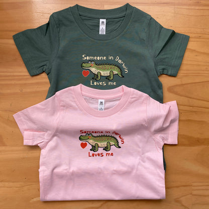 Someone in Darwin loves me - Wee Tee Shirt Baby Toddler Tshirt