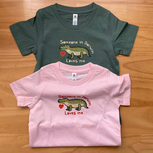 Someone in Darwin loves me - Wee Tee Shirt Baby Toddler Tshirt