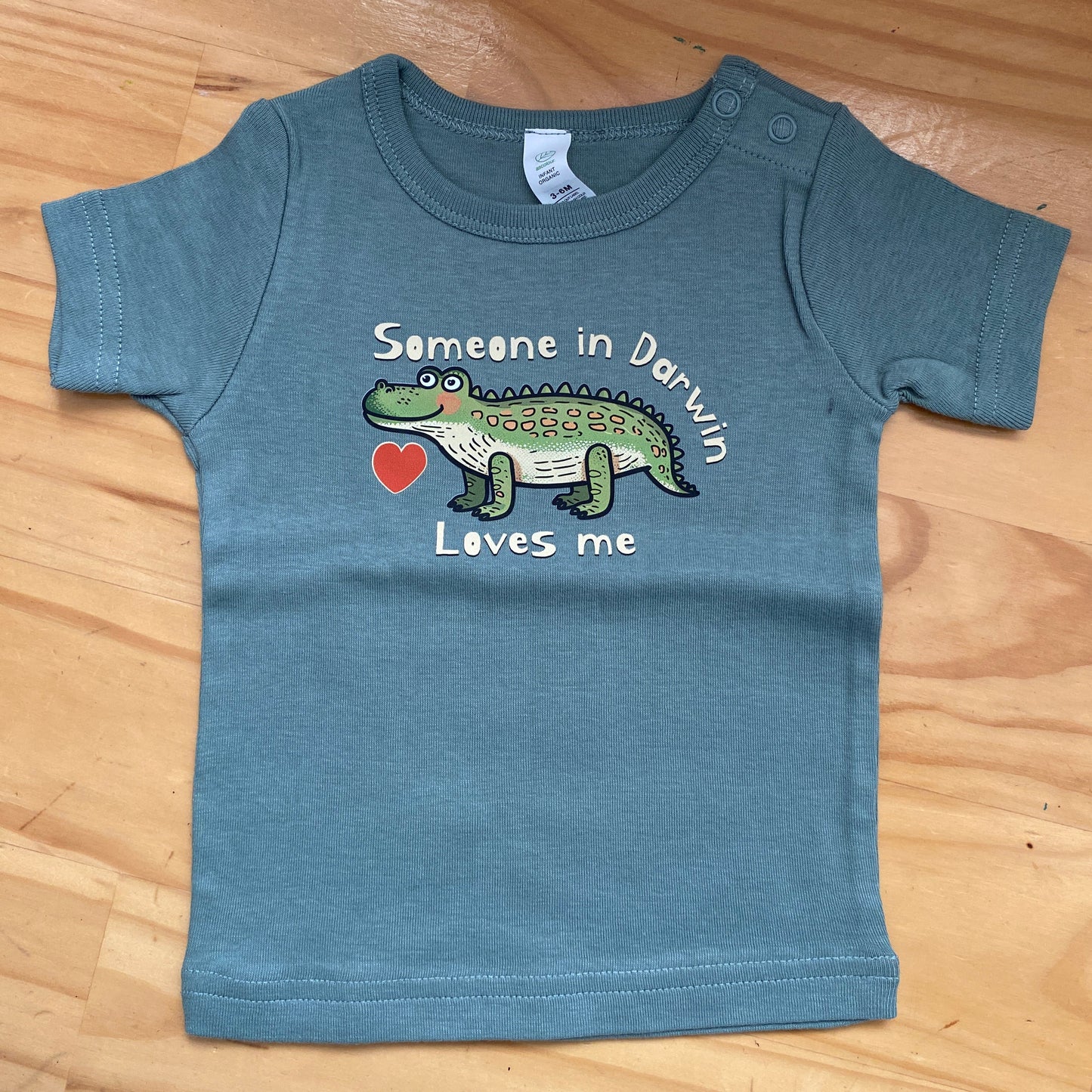 Someone in Darwin loves me - Wee Tee Shirt Baby Toddler Tshirt