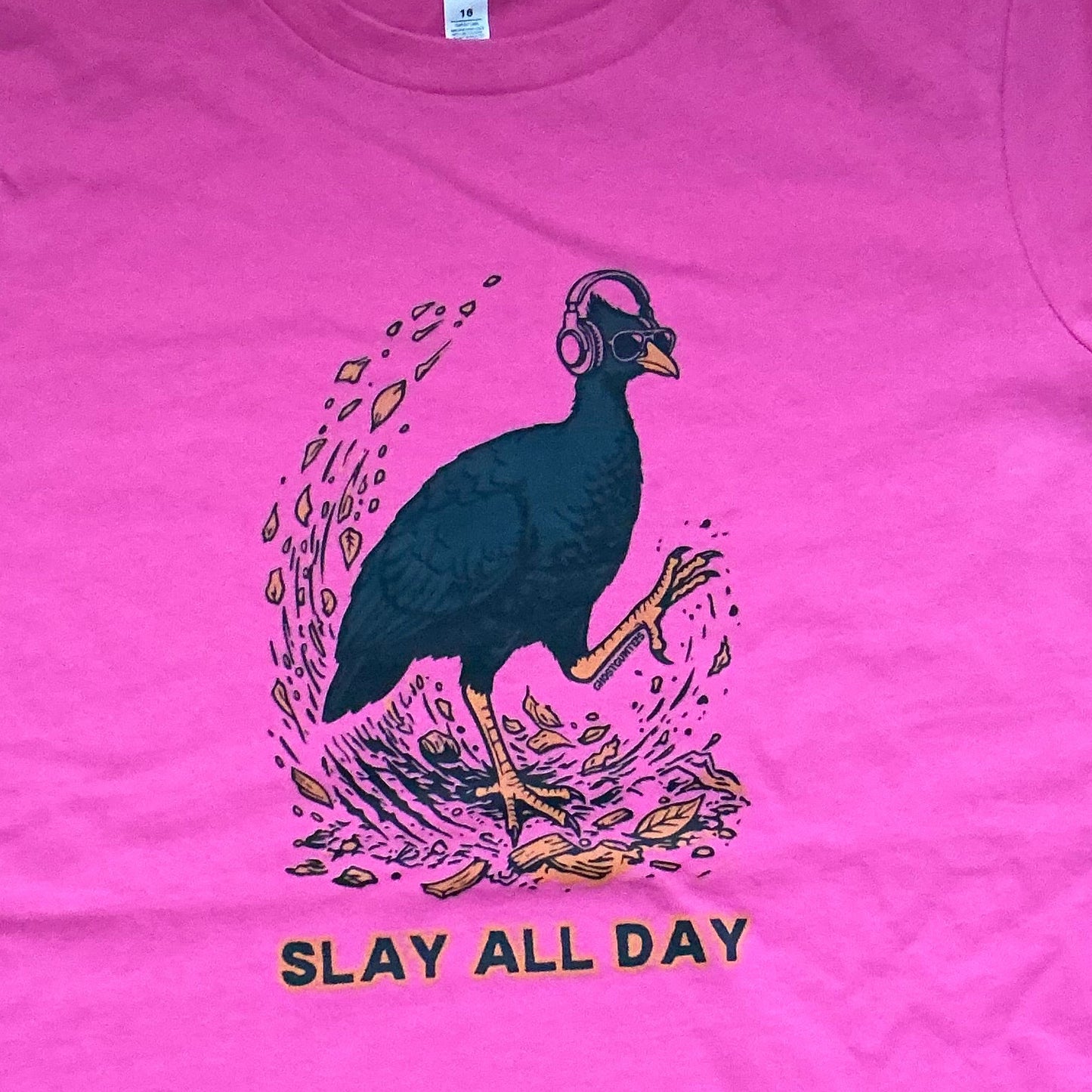 Slay all day - bush chook - kids & youth tshirt