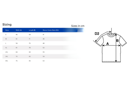 Comfort Colors 1717 Sizing Chart Table