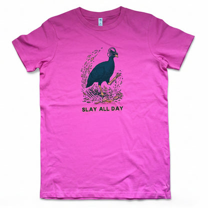 Slay all day - bush chook - kids & youth tshirt