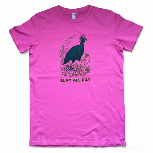 Slay all day - bush chook - kids & youth tshirt