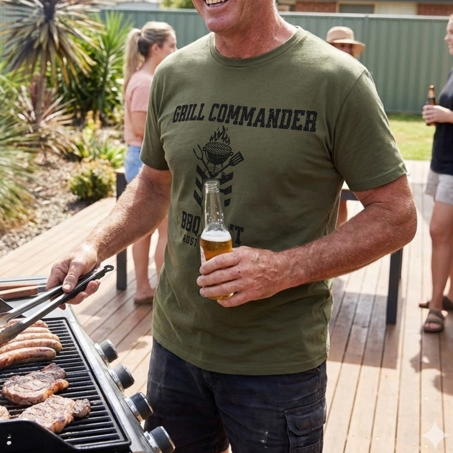 Grill Commander TShirt worn buy guy at bbq