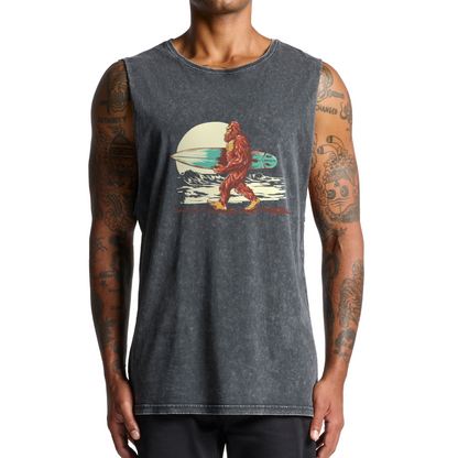 Salty BigFoot Surfing Tshirt worn by male model